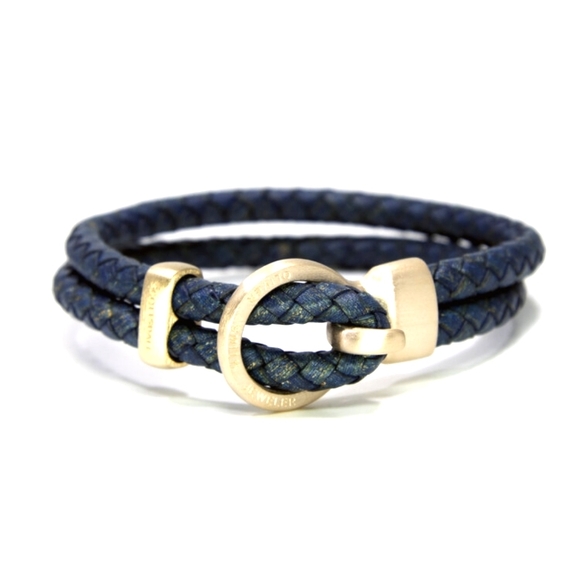 Oliver Smith Jewelers Balboa Blue Leather Bracelet - Picture 1 of 1